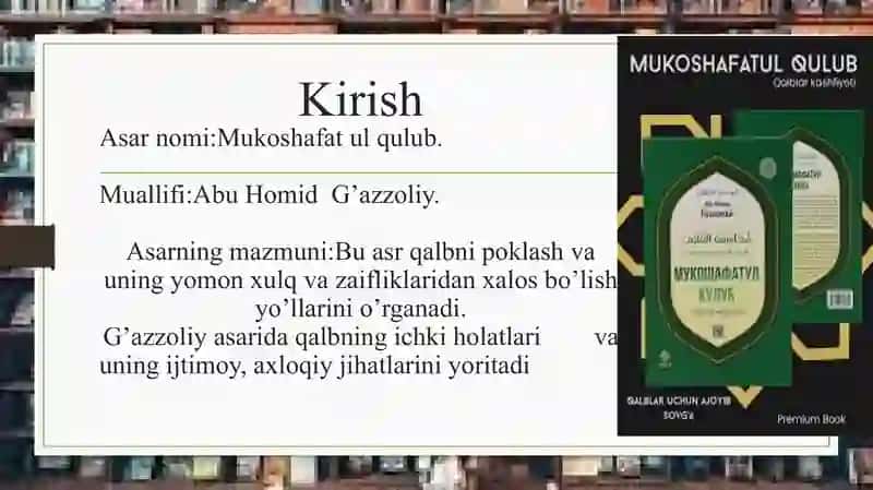 Mukoshafat ul qulub asar taqdimoti 3