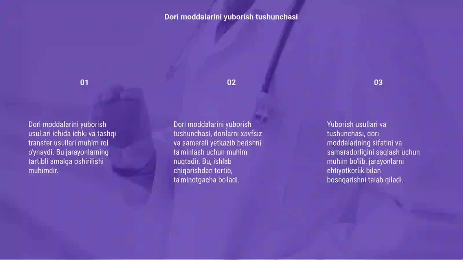 Dori moddalarini yuborish usullari 3