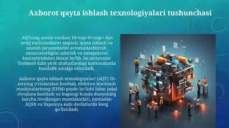 Axborotlarni qayta ishlash texnologiyalari 3