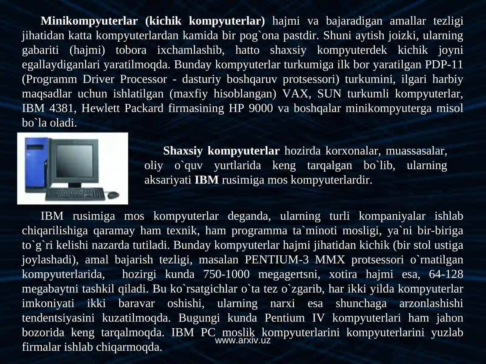 Shaxsiy kompyuterning dasturiy ta'minoti 3