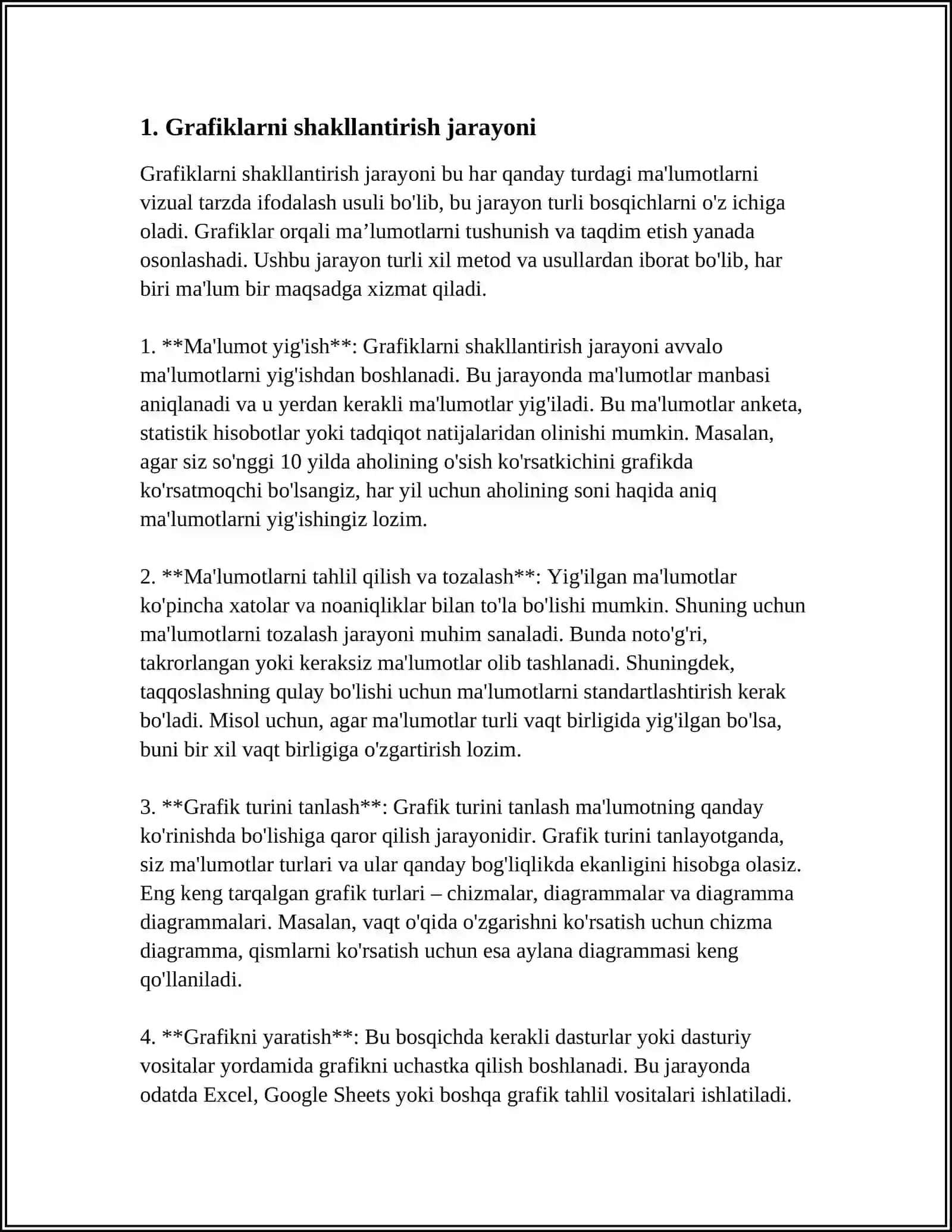 REAL SISTEMA HOLATLARINI GRAFIKLARINI QURISH 3