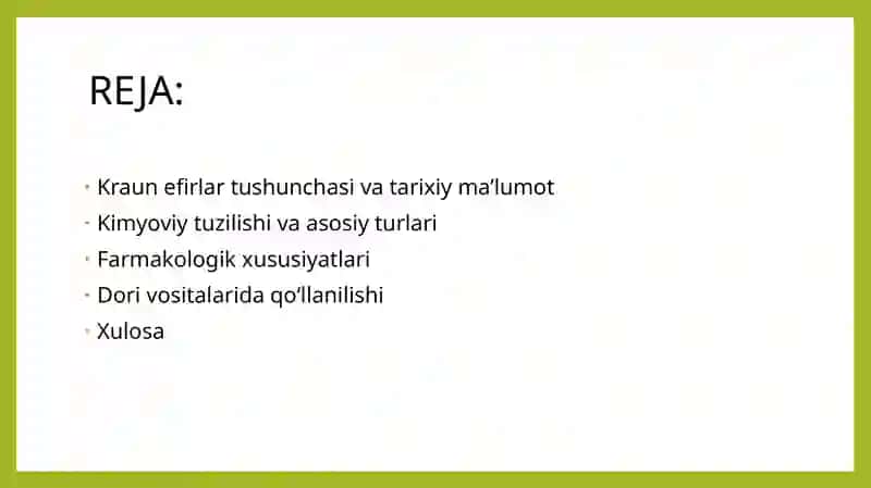 Kraun efirlar-dori vositalari sifatida 3