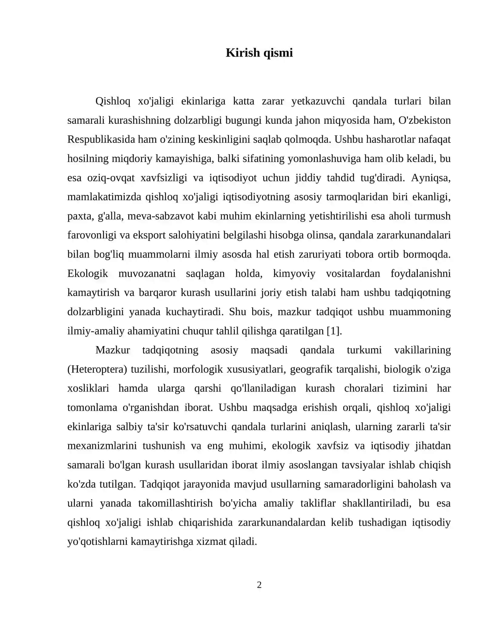 Qandalalar turkumi vakillarining tuzilishi,tarqalishi,biologik xususiyatlari va ularga qarshi kurash choralari 3