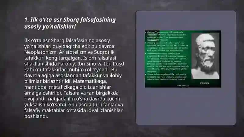 Ilk õrta asr Sharq falsafasi va uyğonish davri 3