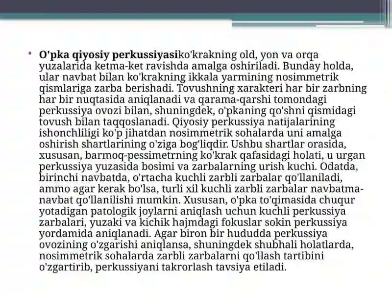 O’pkaperkussiyasi, Palpatsiyasi va Auskultatsiyasi 3