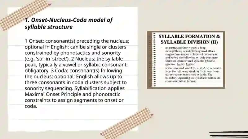 Syllable formation and syllable division 3