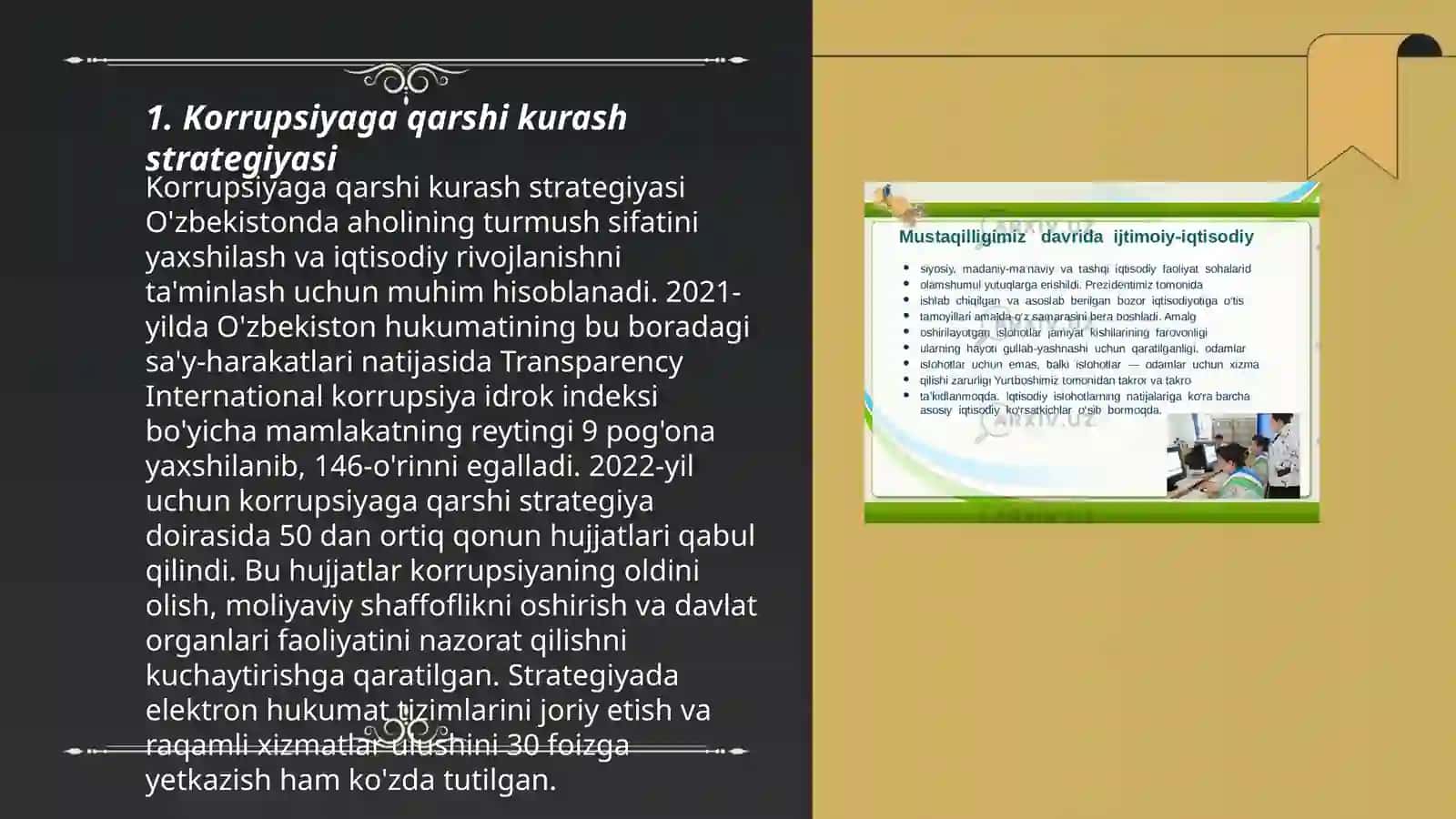 O‘zbekiston Respublikasi Bosh prokuraturasi huzuridagi Iqtisodiy jinoyatlarga qarshi kurashish departamentining korrupsiyaga qarshi kurashish sohasidagi vakolatlari.Manfaatlar to‘qnashuvining oldini olish va uni bartaraf etishga doir chora-tadbirlar 3