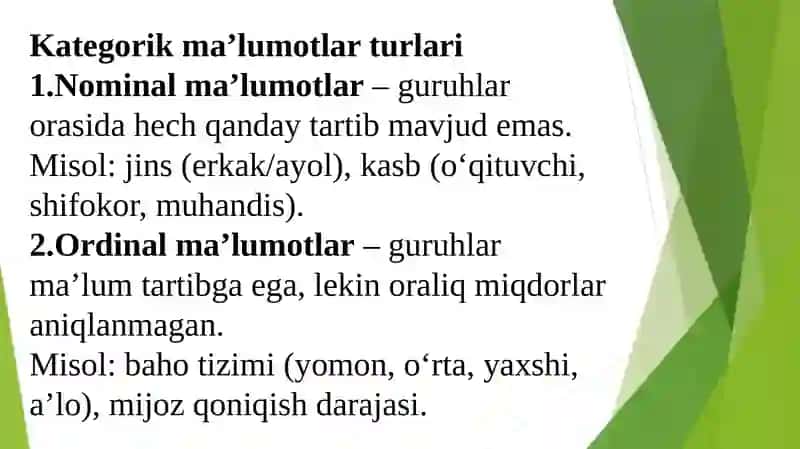 STATISTIKA BERDIQULOVA SEVINCH TOXIR QIZI 3