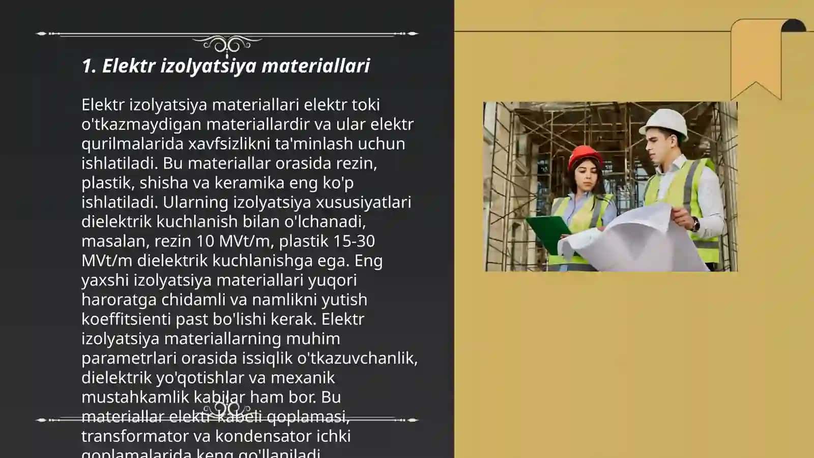 Elektr taxnalogiyada ishlatiladigan materiallar 3