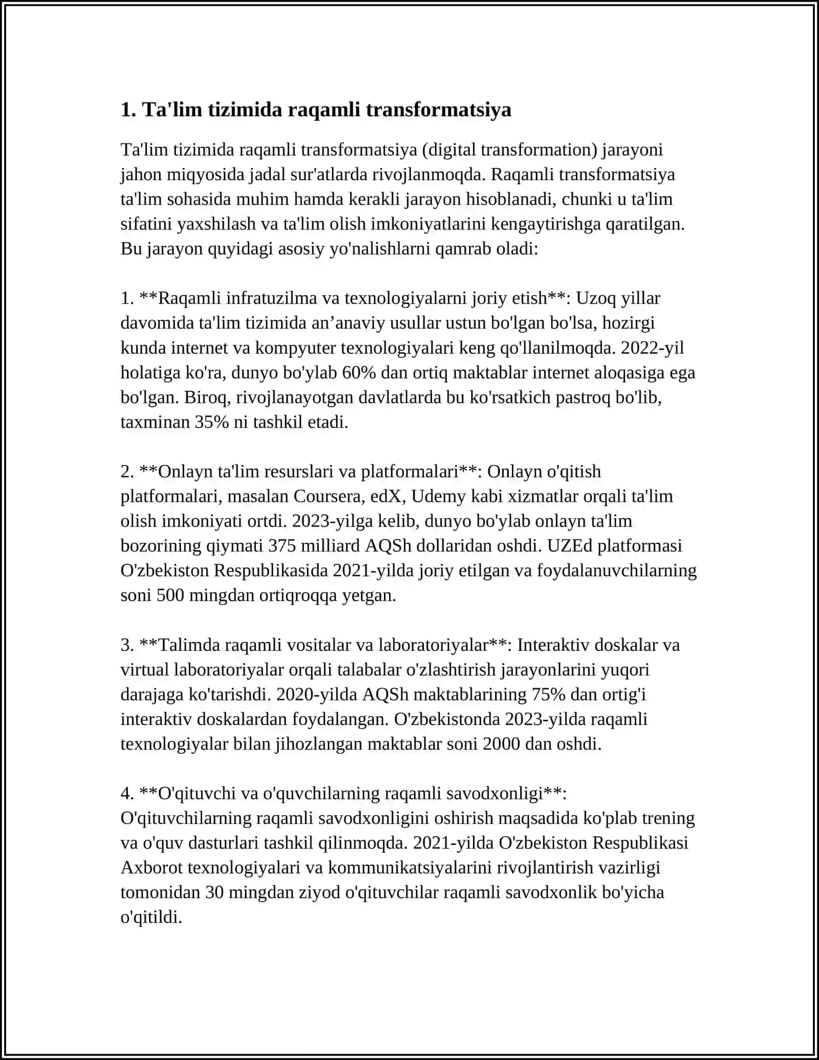 O'ZBEKISTON RESPUBLIKASI TA'LIM TIZIMIDA MODERNIZASIYA JARAYONLARI 3