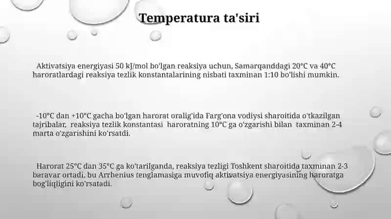 Aktivlanish energiyasi va uni riyaksa tezligi konstanasi bilan bogliqlik 3