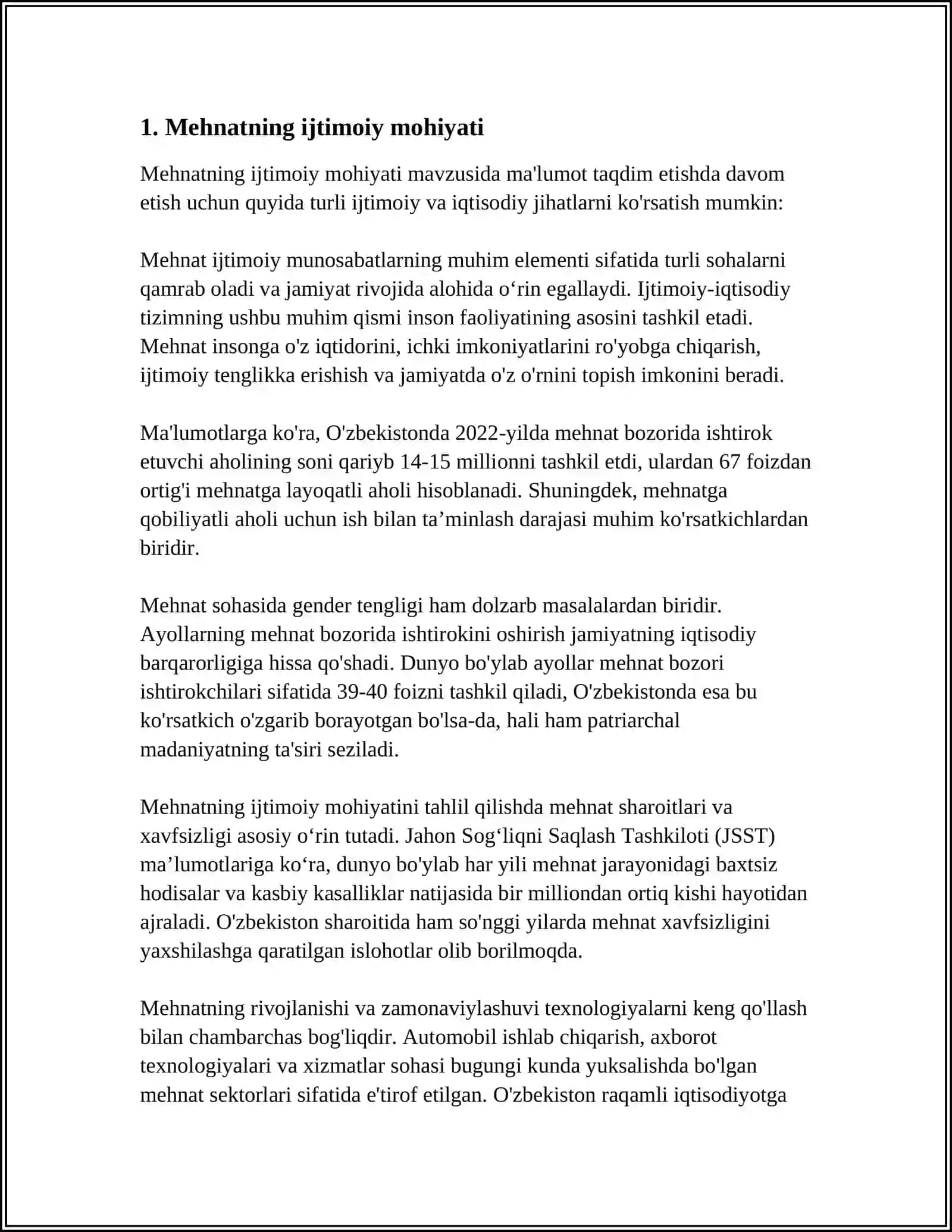 MEHNATNING IJTIMOIY MOHIYATI VA UNING ASOSIY XARAKTERISTKALARI 3