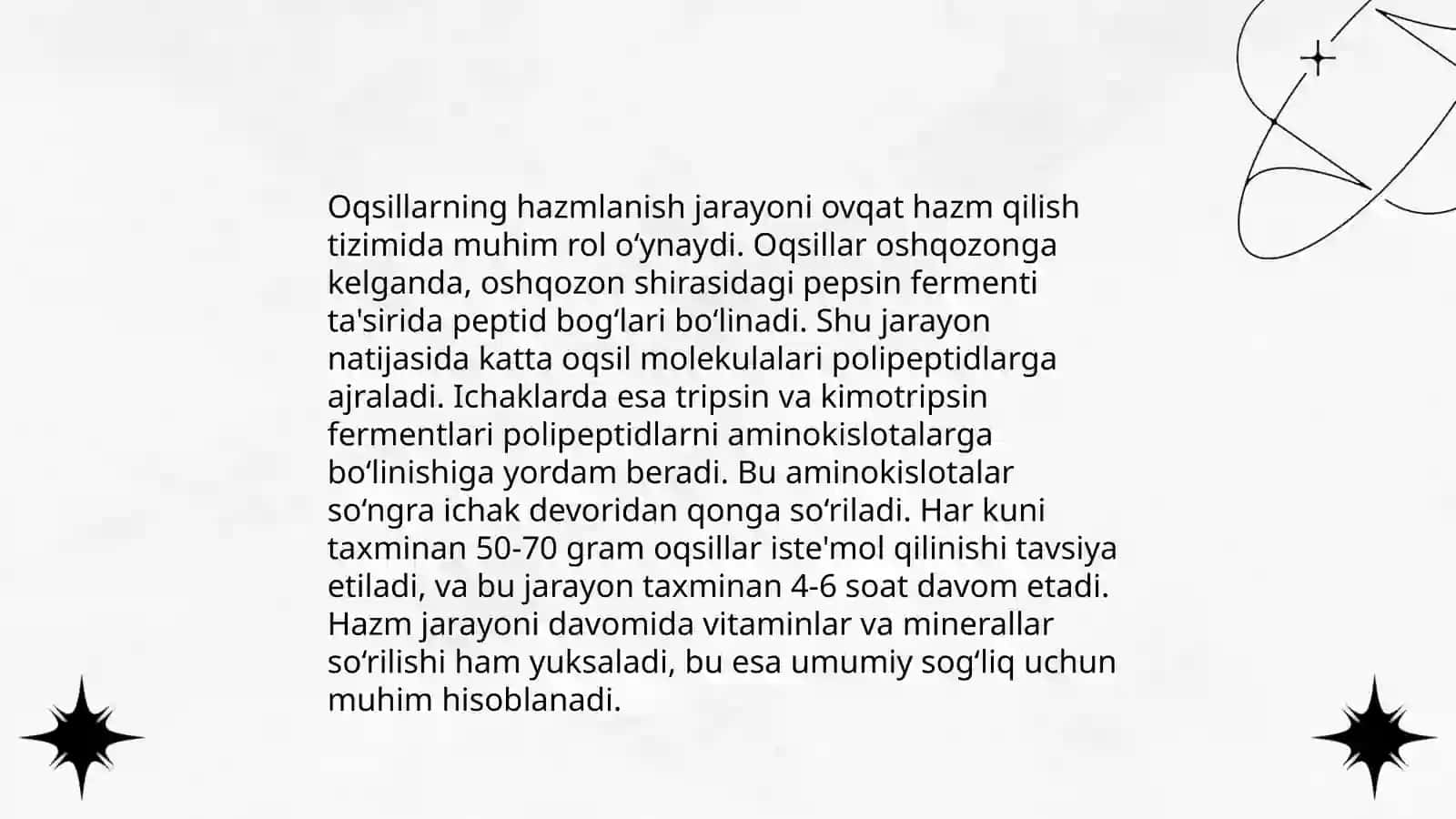 Oqsillarning hazmlanishi va so’rilishi 3