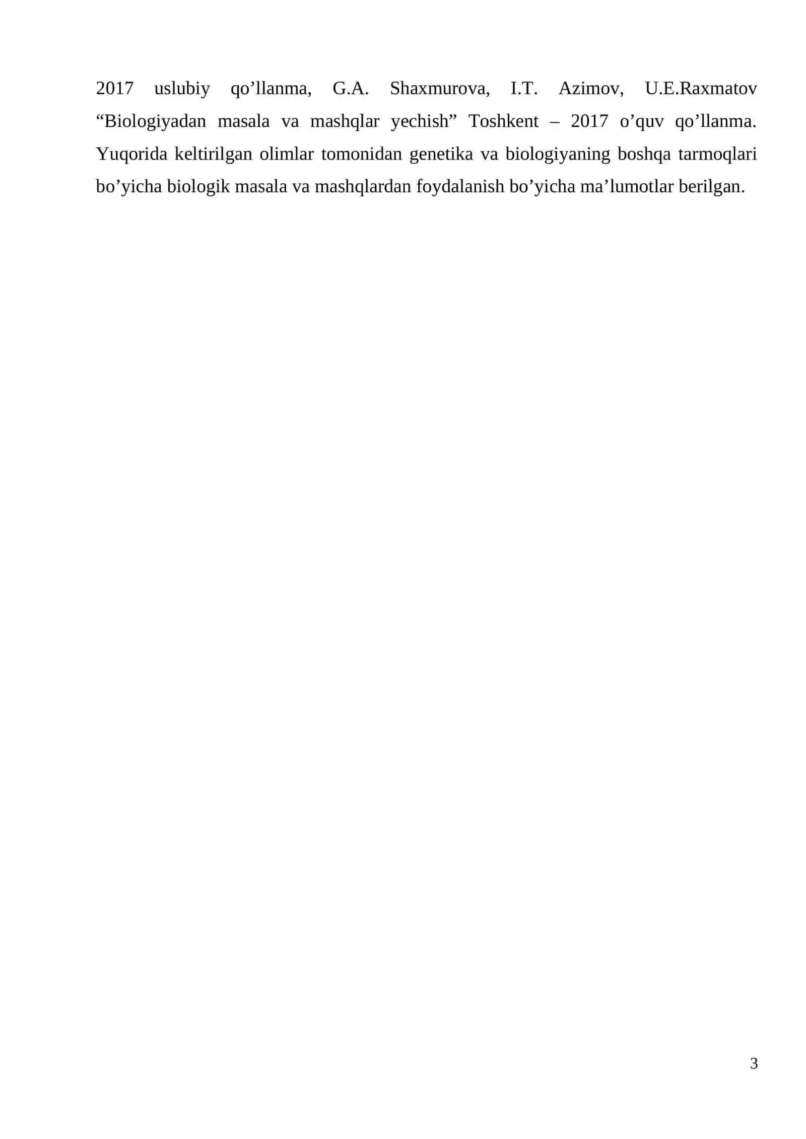 Biologiyani o’qitishda o’quvchilarning o’quv ijodiy faoliyatini shakillantirish metodikasi 3