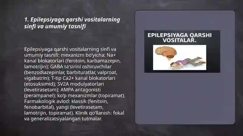 Epilepsiyaga qarshi vositalar, Litiy tuzlari, Sedativ vositalar 3