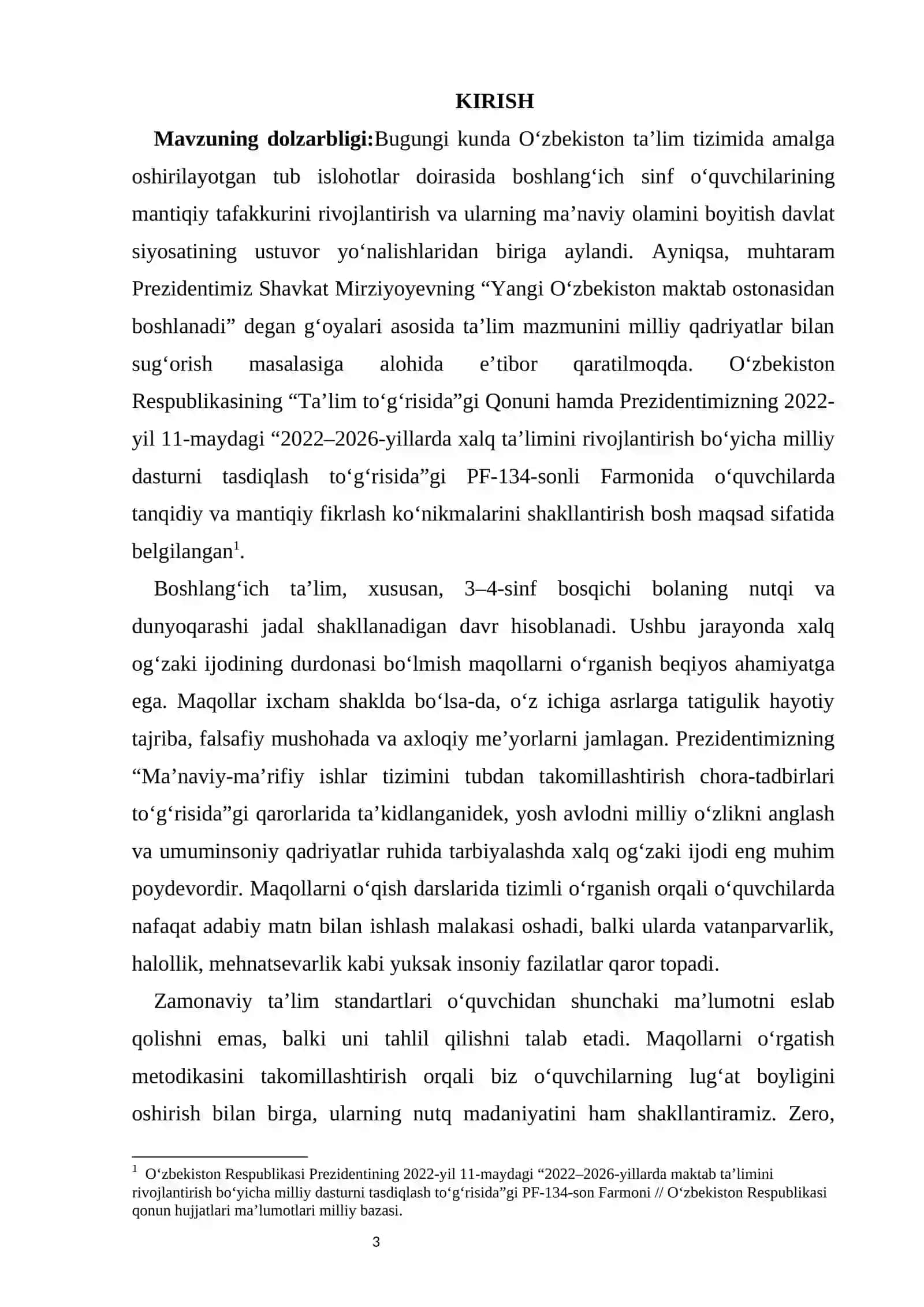 O‘qish darslarida maqollarni o‘rganish metodikasi (3–4-sinflar) 3