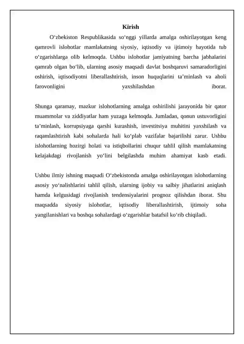O‘zbekistonda amalga oshirilayotgan yangi o‘zgarishlar 3
