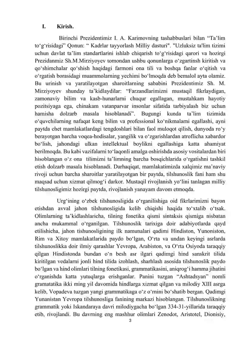"So‘z urg‘usining nutqiy va badiiy estetik vazifalari" kurs ishi 3