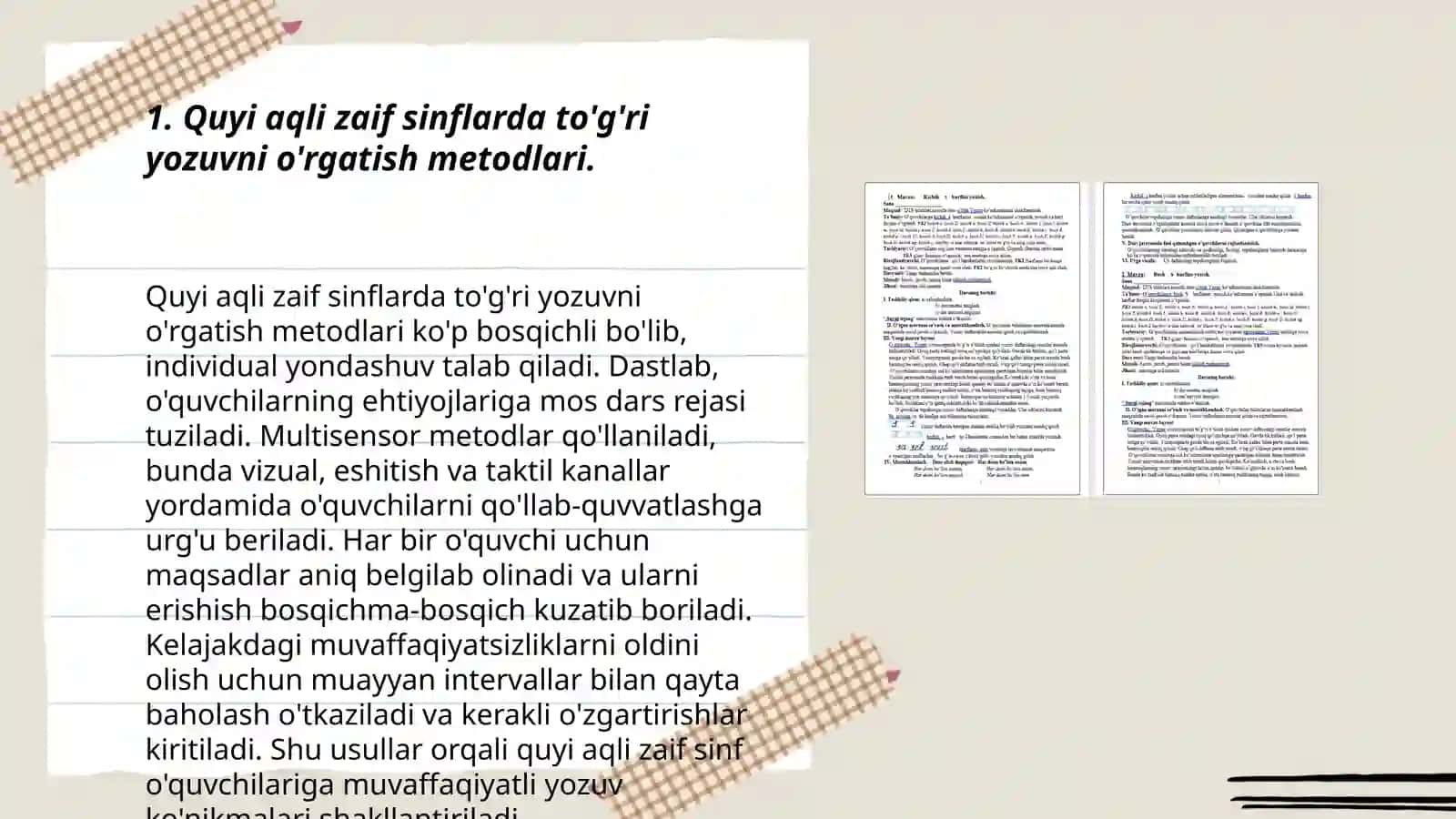 Quyi aqli zaif sinflarda grammatika va togri yozuv ustida ishlash 3
