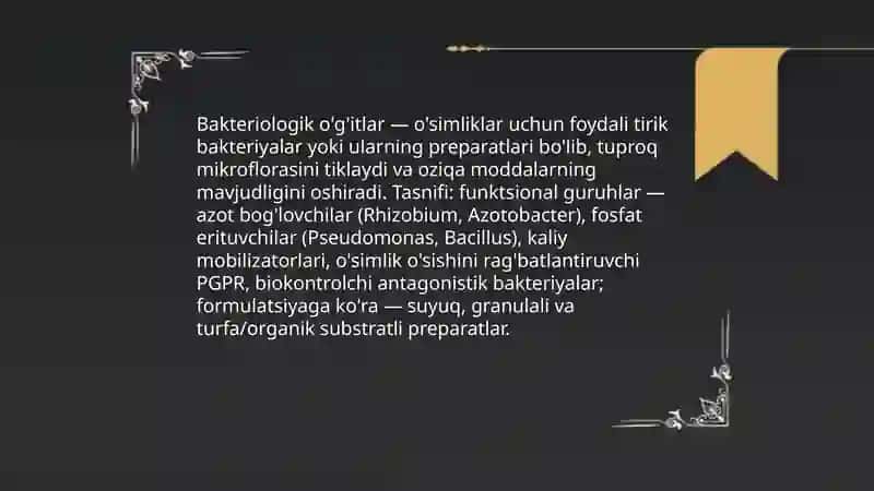 Bakteriologik o'g'itlar va ularning qo'llanilishi 3