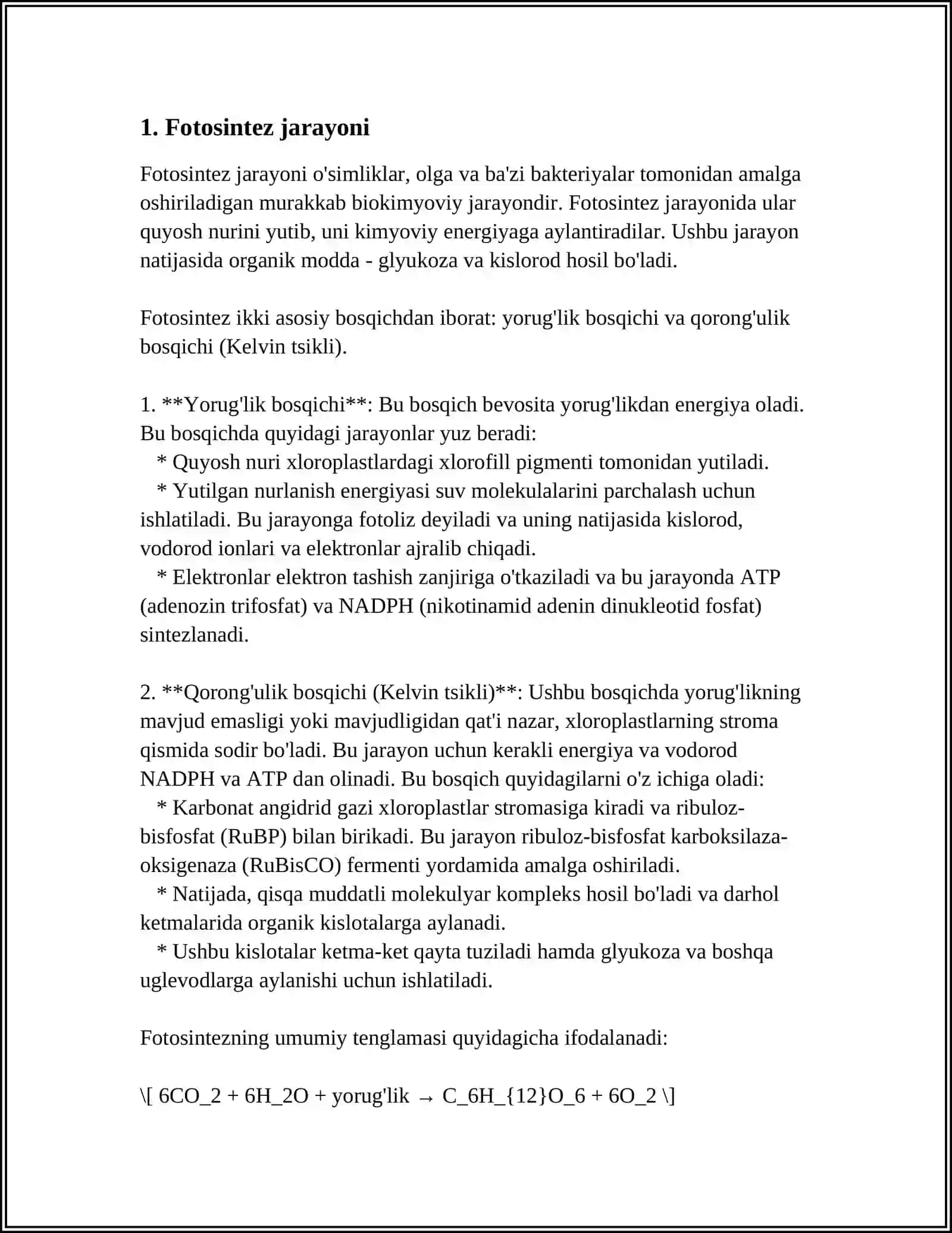 FOTOSINTEZ HAQIDA 3