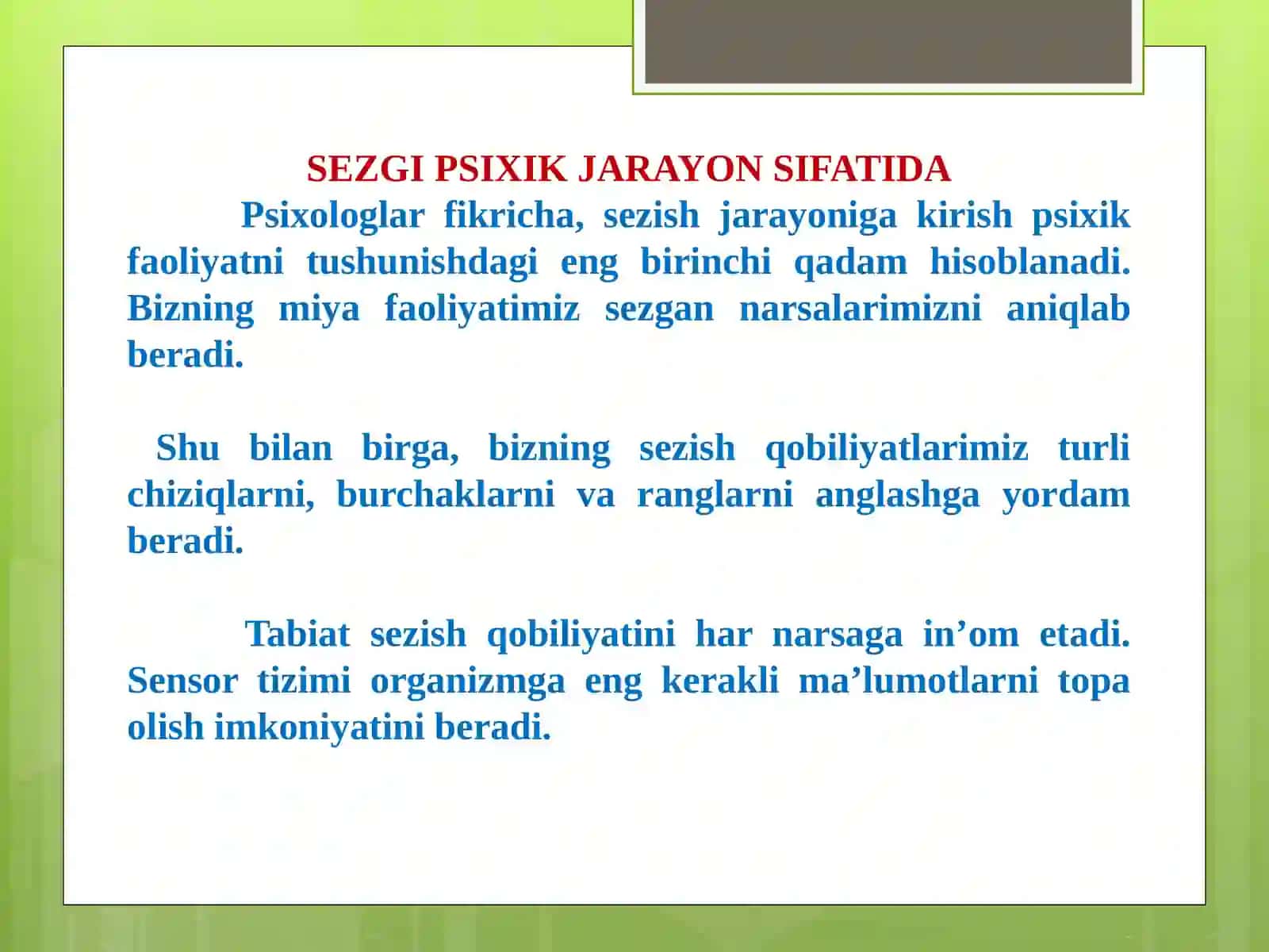 SEZGI PSIXIK JARAYON SIFATIDA 3