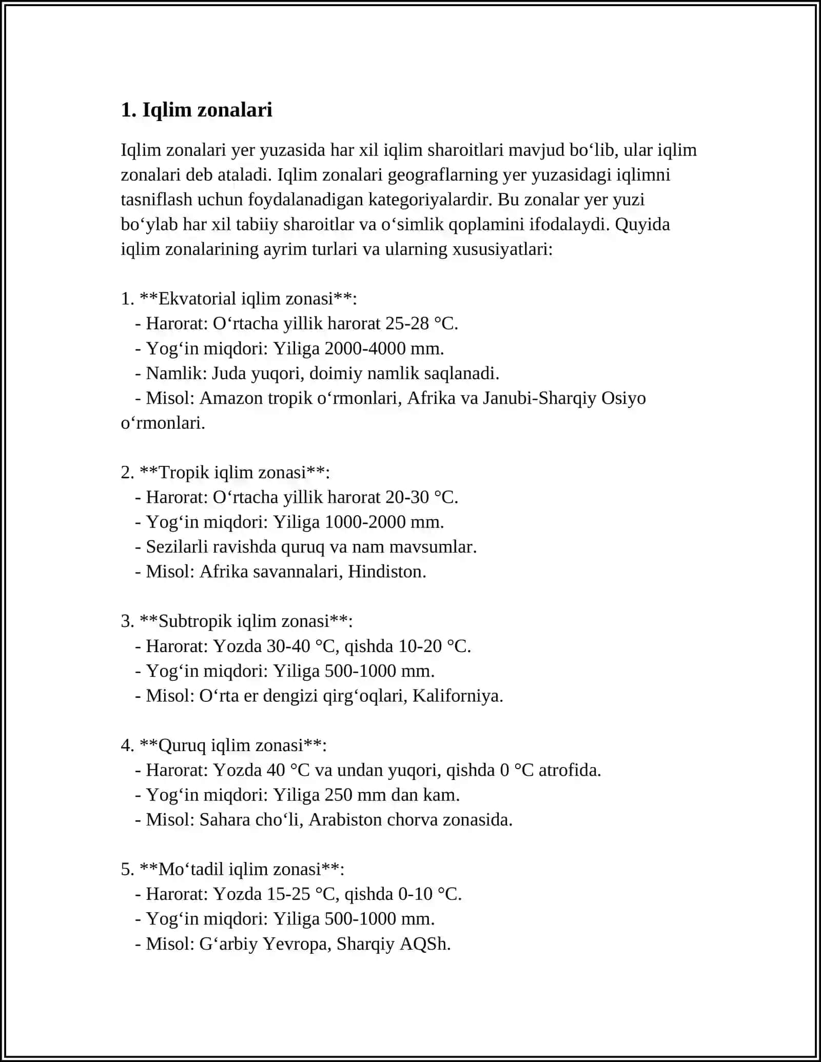 GEOGRAFIK MINTAQALAR VA ZONALAR 3