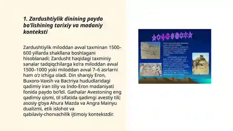 Zardushtiylik dinining shakllanish tarixi va tarqalish hududlari 3
