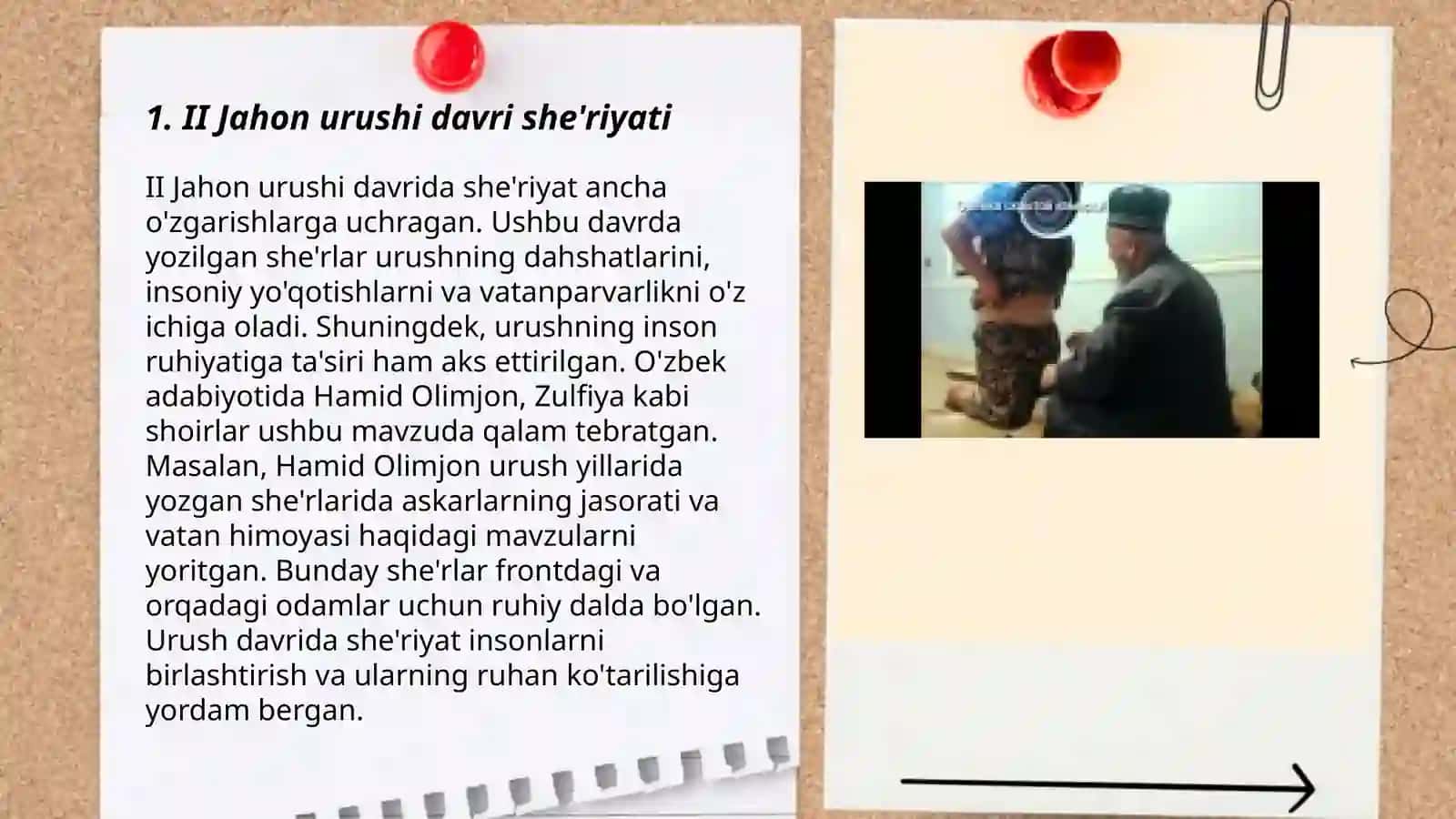 II jahon urushi va urushdan keyingi davr adabiyotini tahlil qilish 3