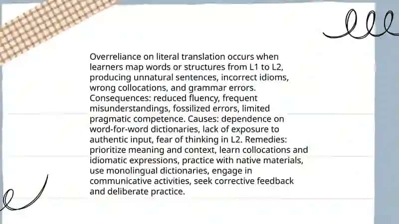 Mistakes in language learning 3
