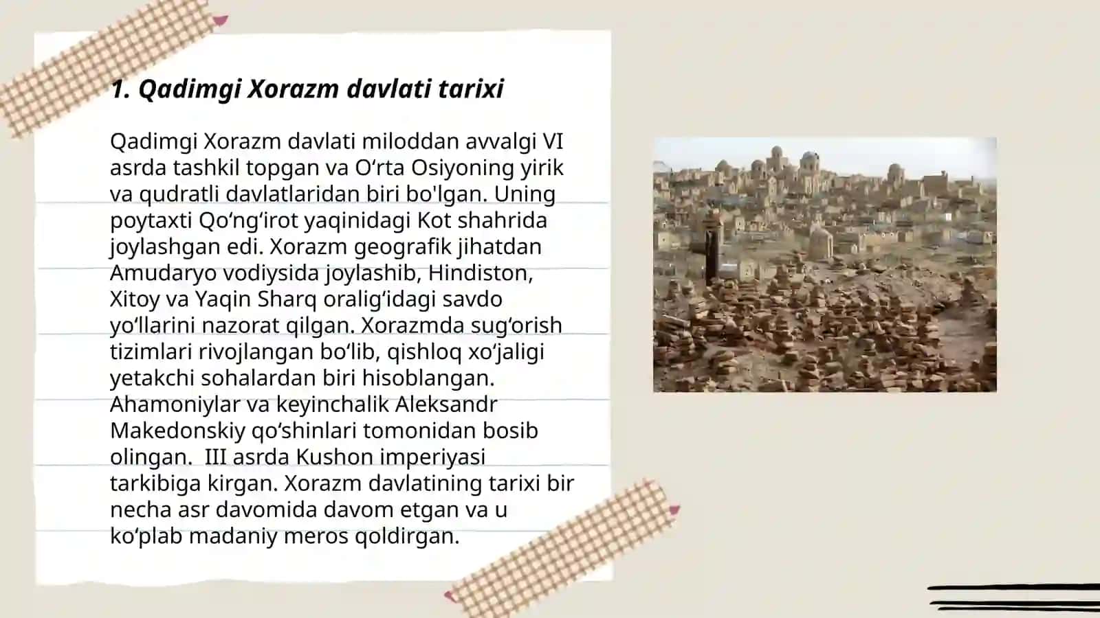 O'zbekiston tarixi fanidan Taqdimot 3