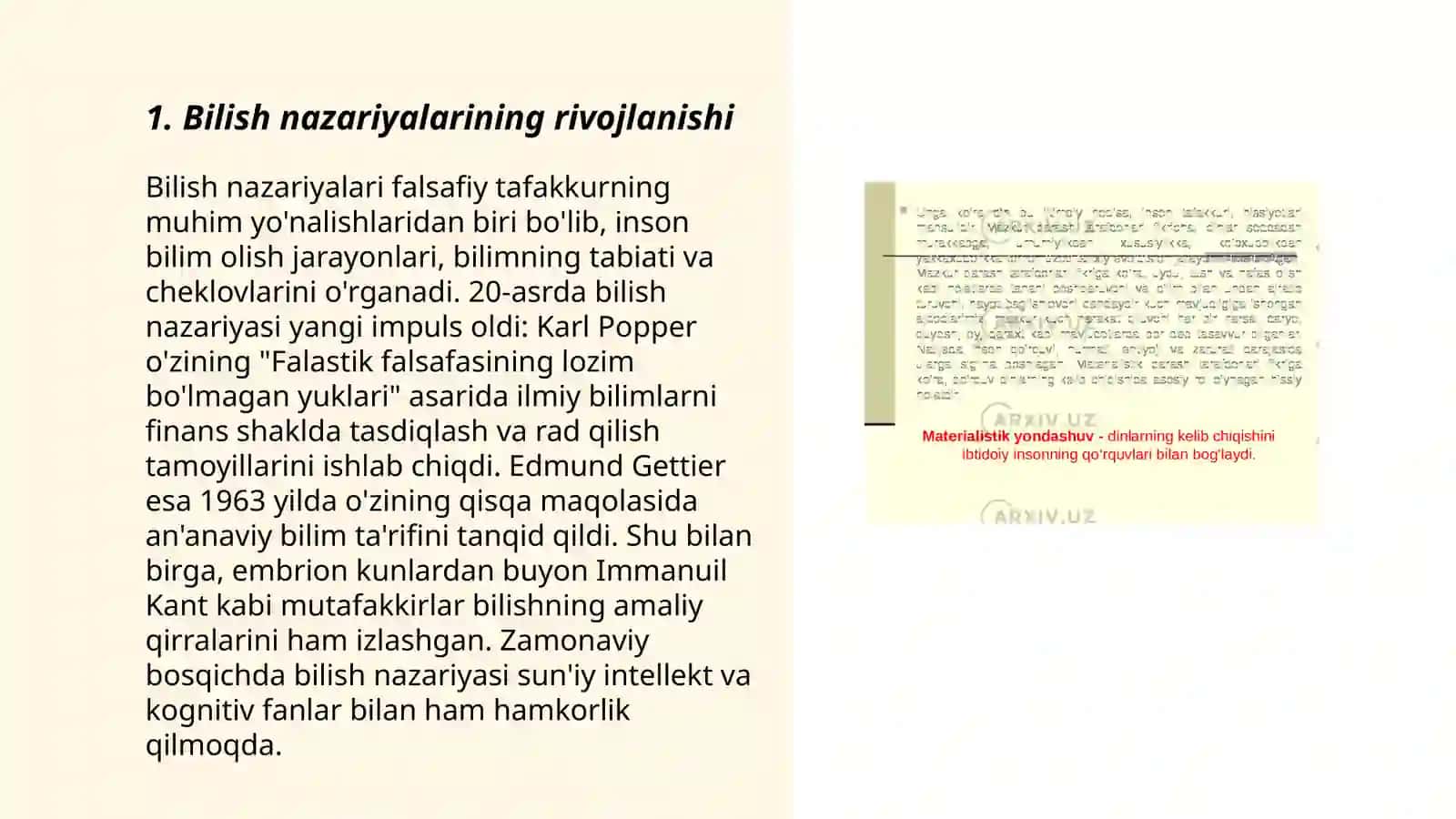 Bilishning usullari va nazariyalarining jamiyatdagi ahamiyati 3