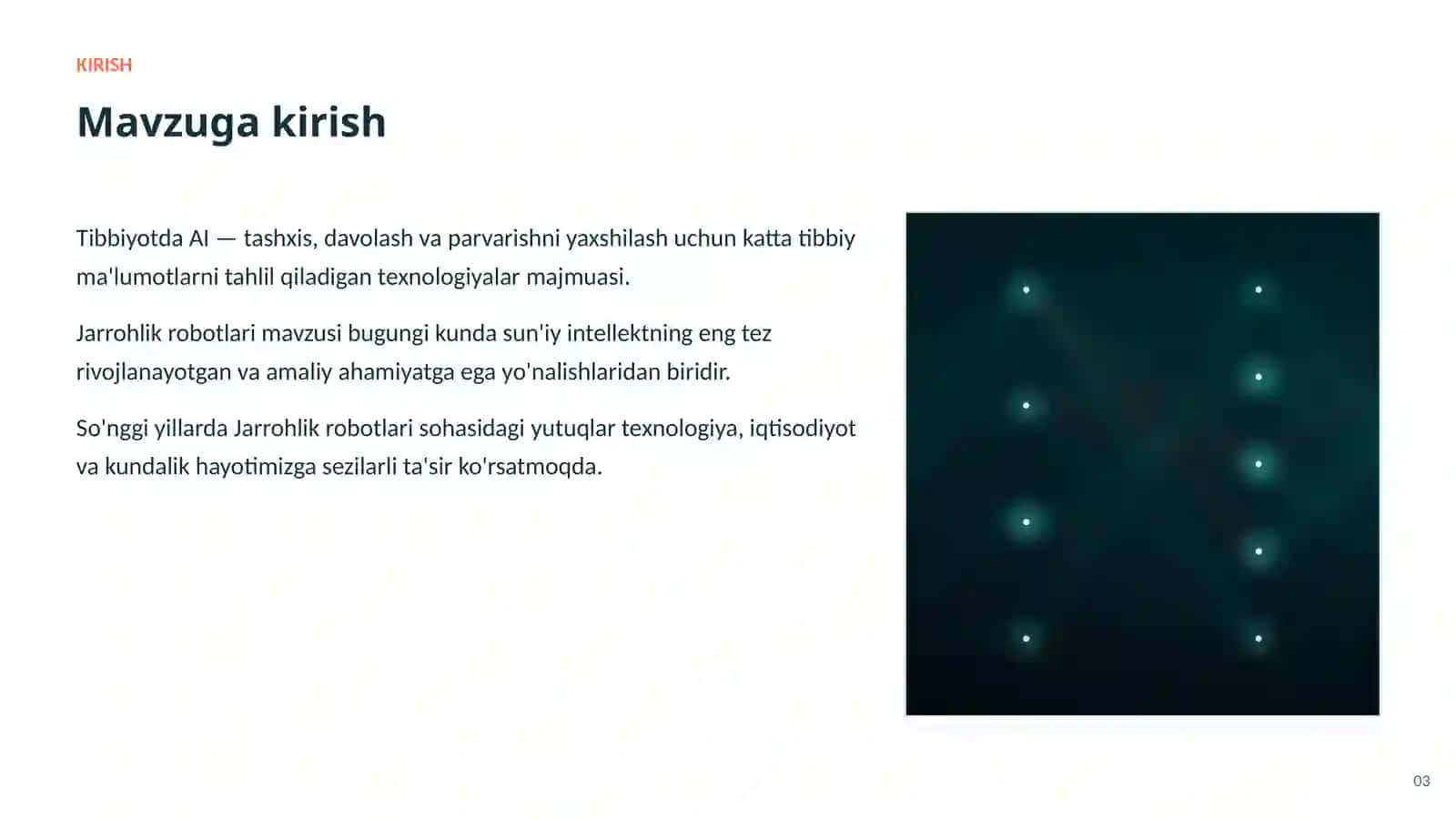 SUN'IY INTELLEKT • AI TIBBIYOTDA 3