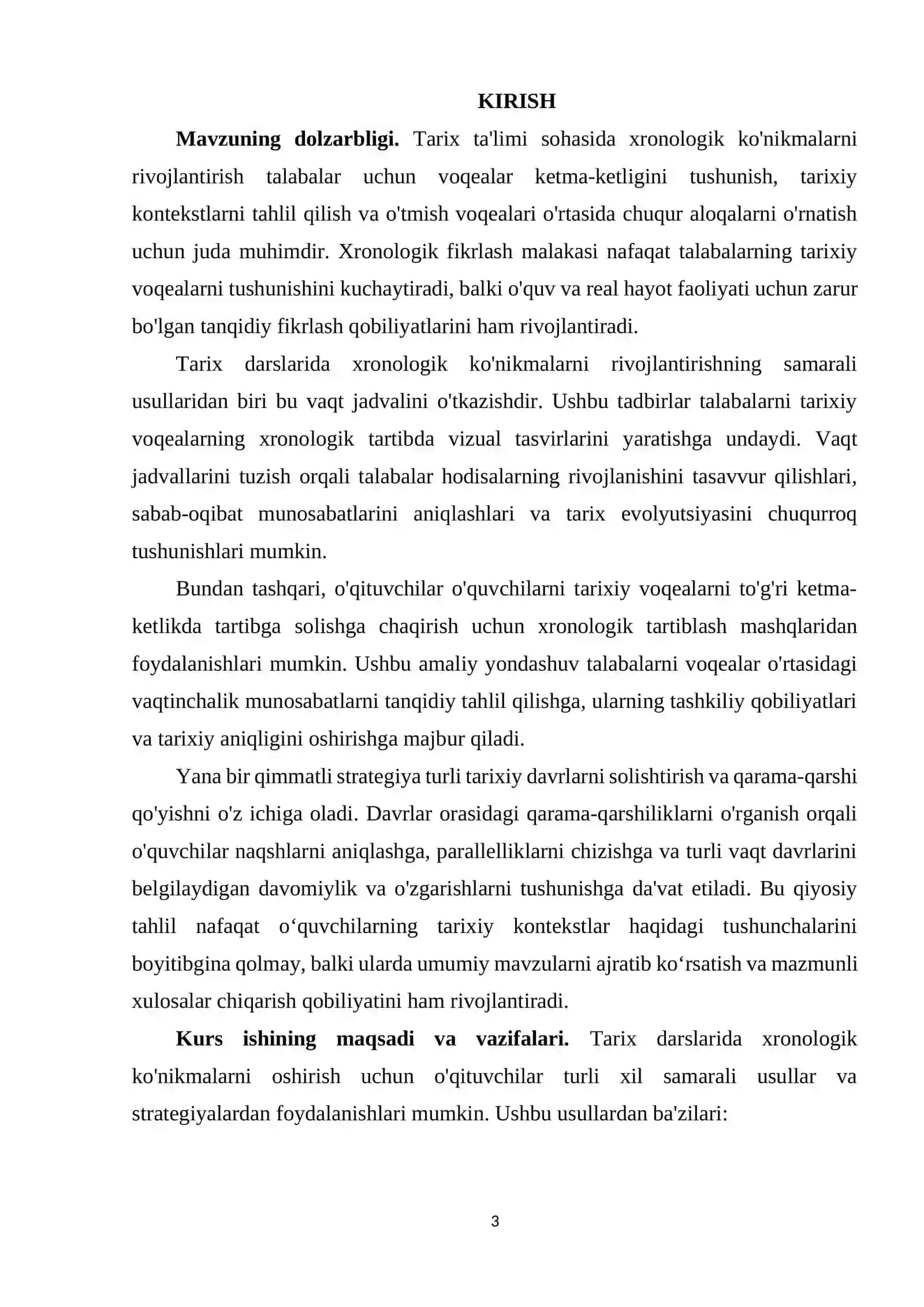 Tarix darslarida xronologik ko'nikmalarni shakllantirish usullari 3