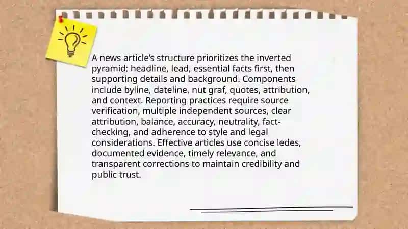 News Article Structure and Reporting 3