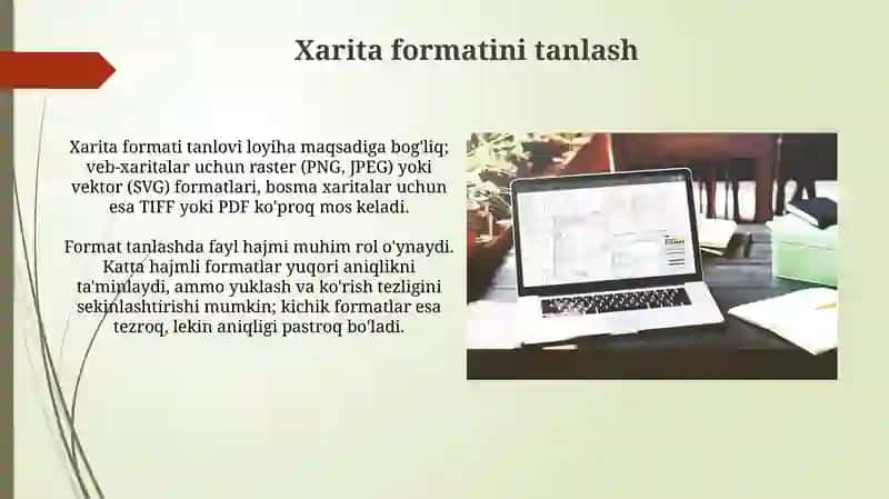 Xarita formati va komponovkasini loyihalash 3