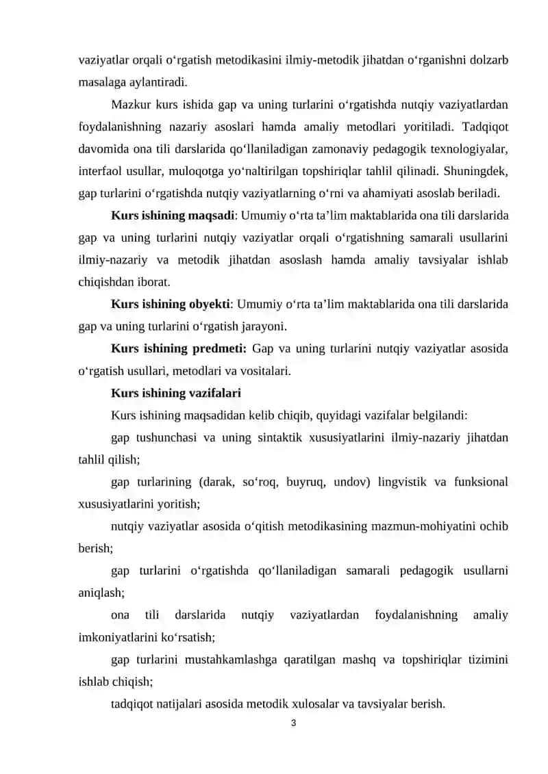 Gap va uning turlarini nutqiy vaziyatlar orqali o‘rgatish usullari 3