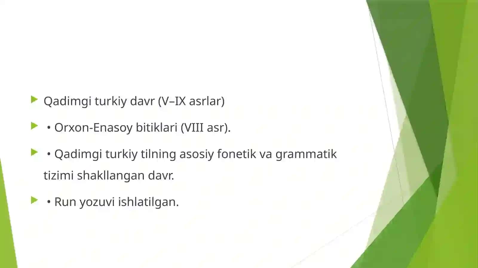 O‘zbek tilining taraqqiyot bosqichlari 3