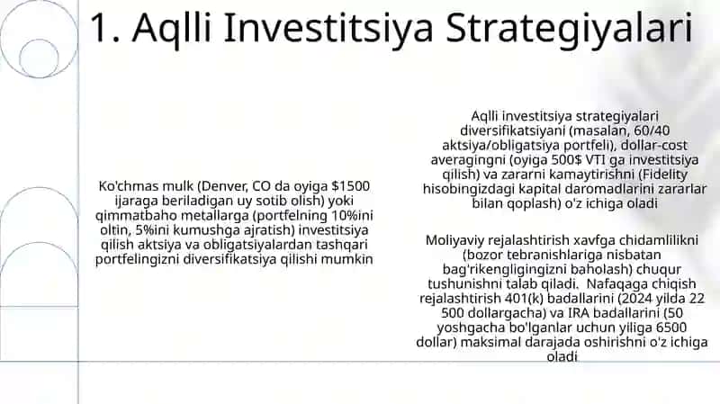 Aqlli Investitsiya Strategiyalari 3