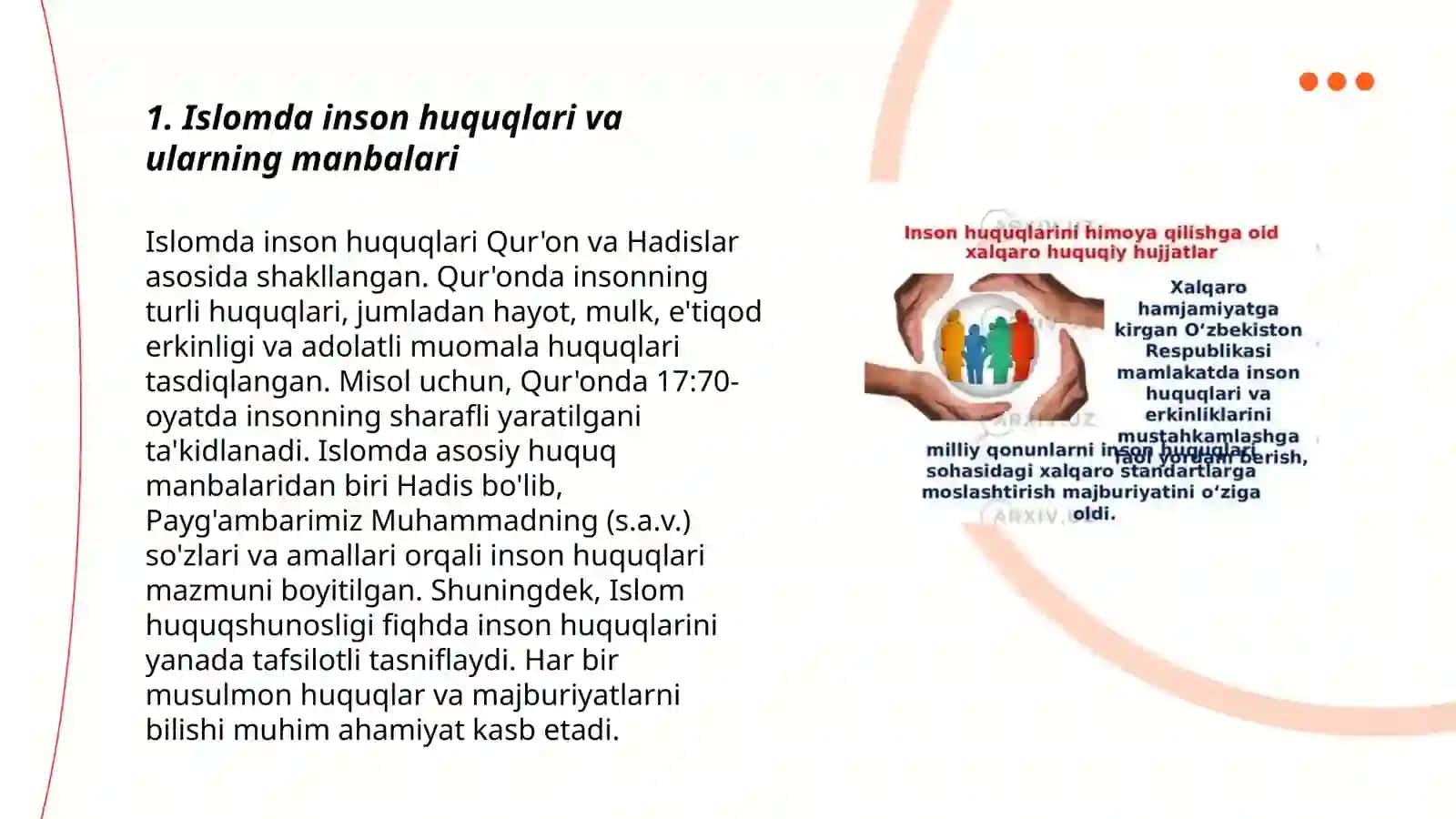 Islomda inson huquqlari himoyasi 3