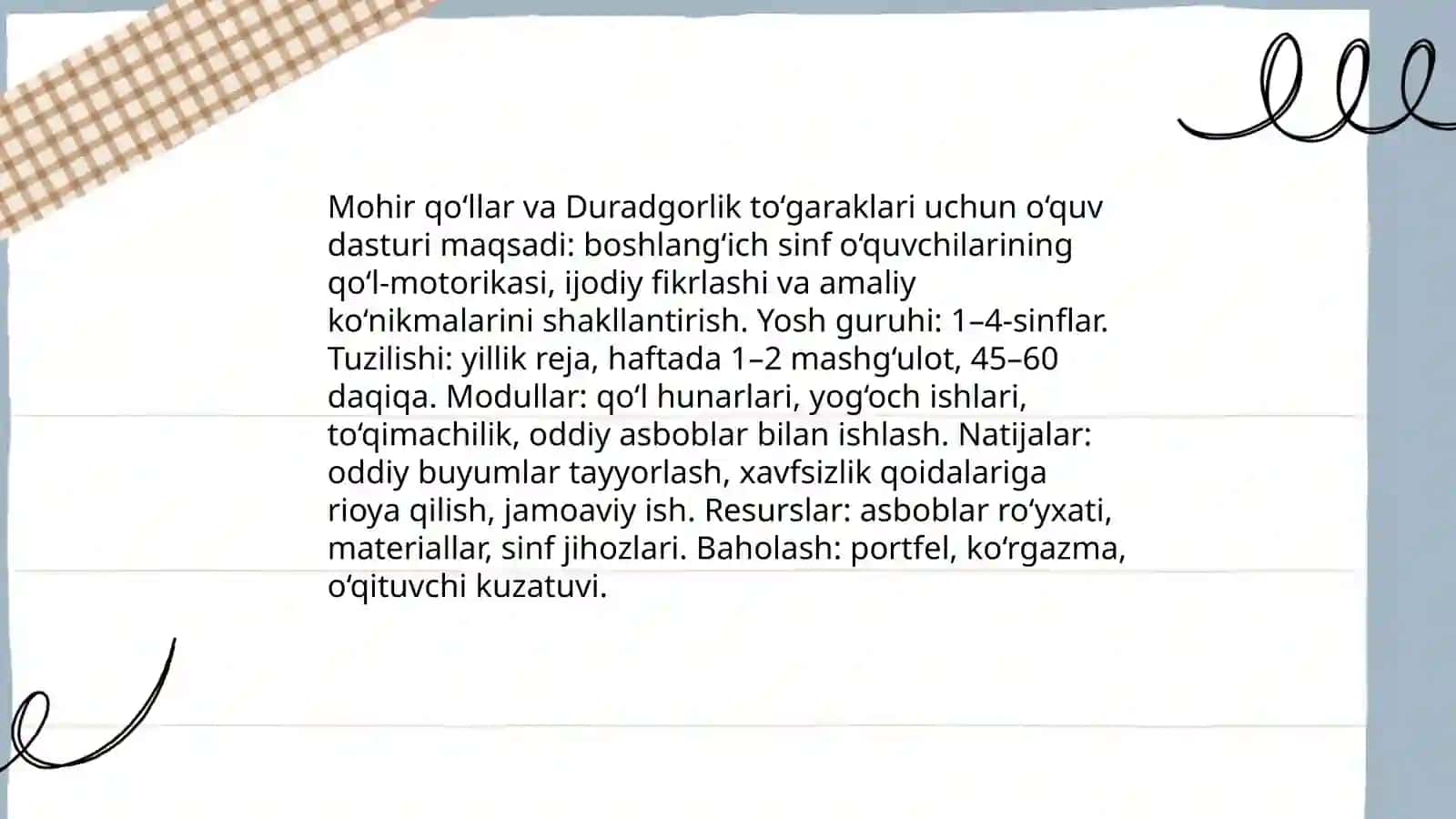 Mohir qo‘llar va Duradgorlik to‘garaklari 3