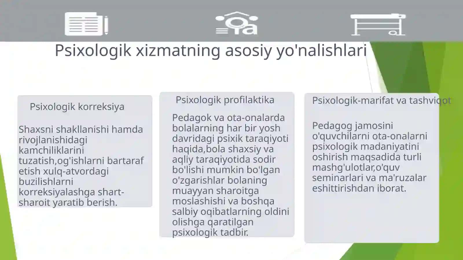 Ta'lim muassasalarida psixologik xizmatni amalga oshirish faoliyati 3