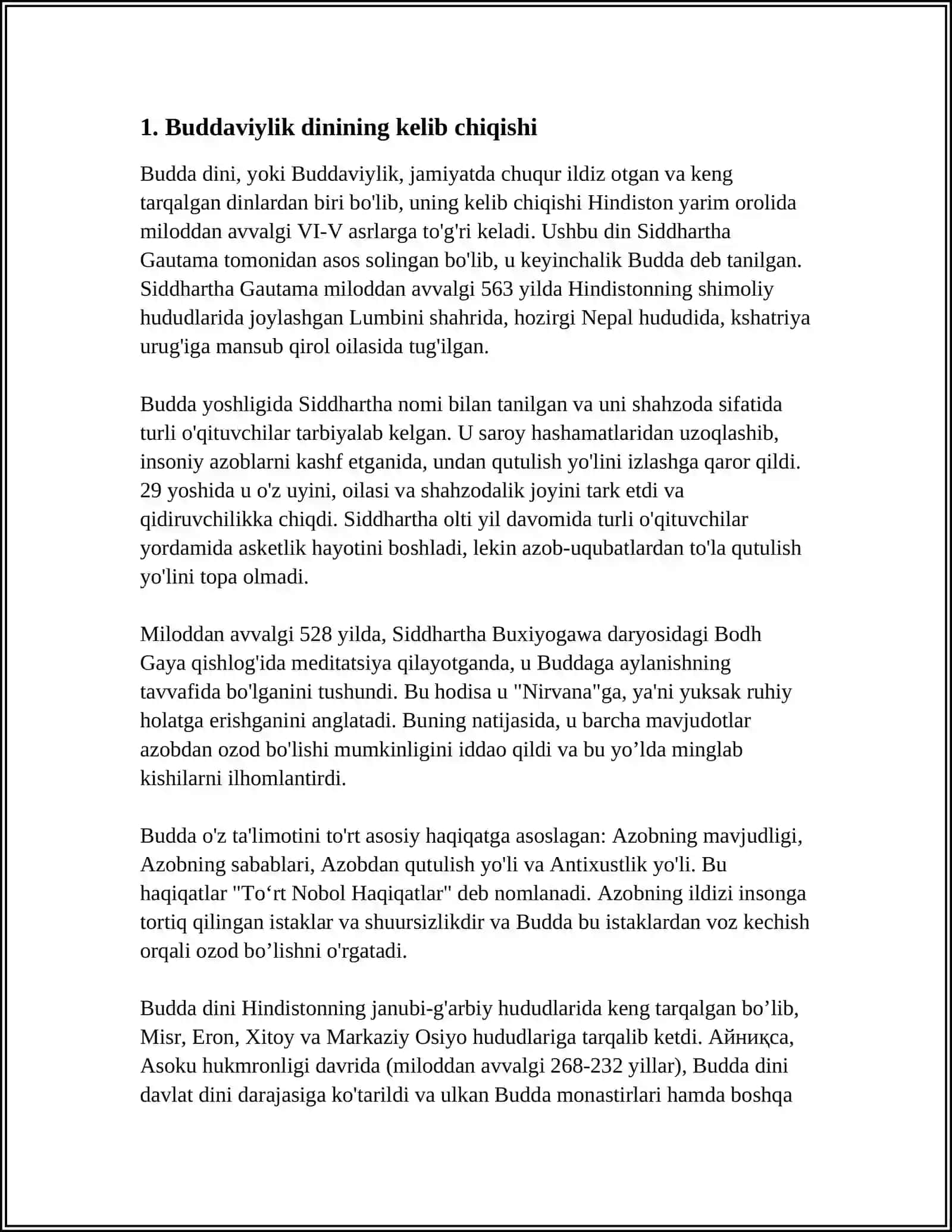 Kelib chiqishi Buddaviylik dinining 3