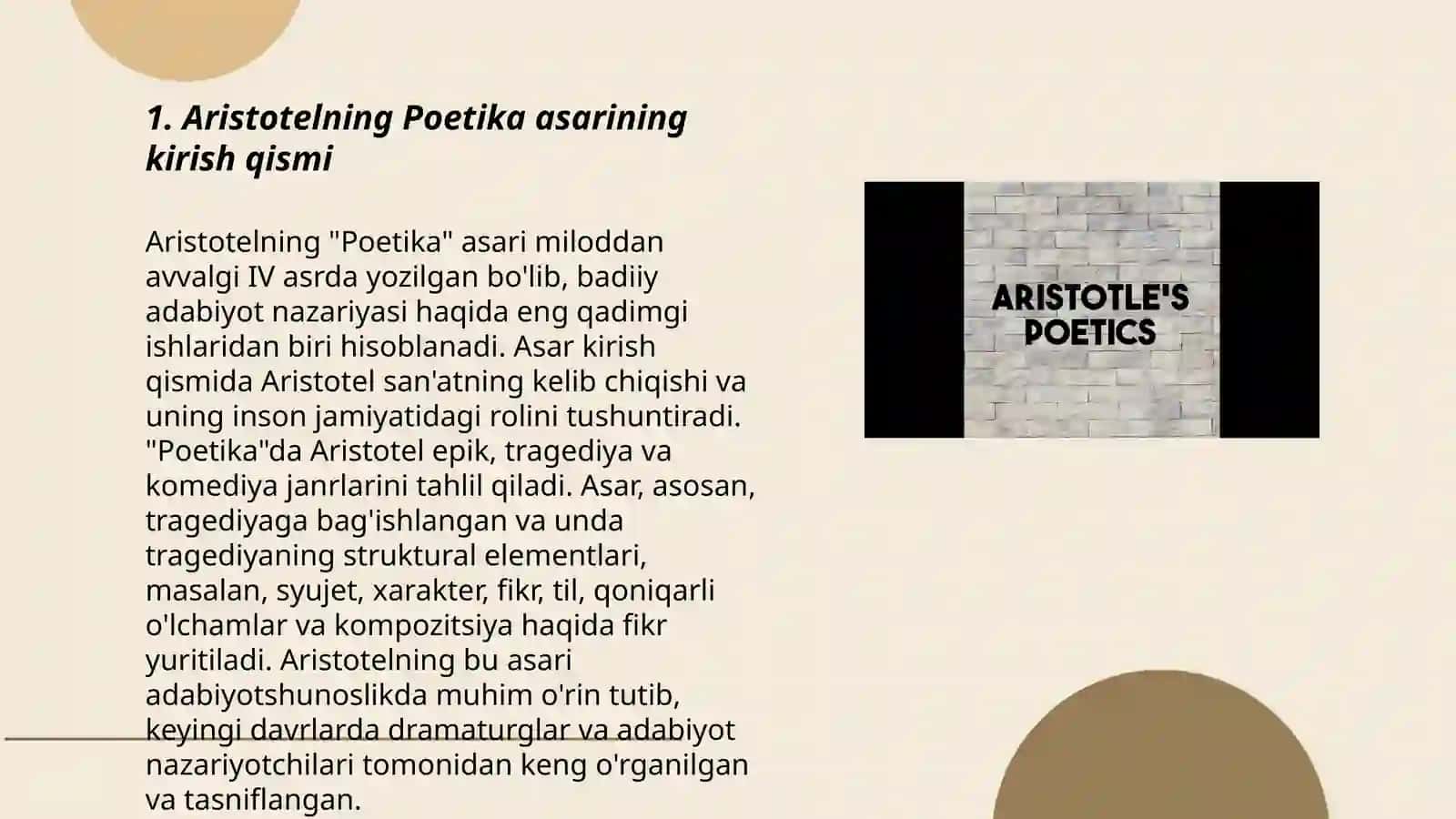 Aristotelning Poetika asari 3