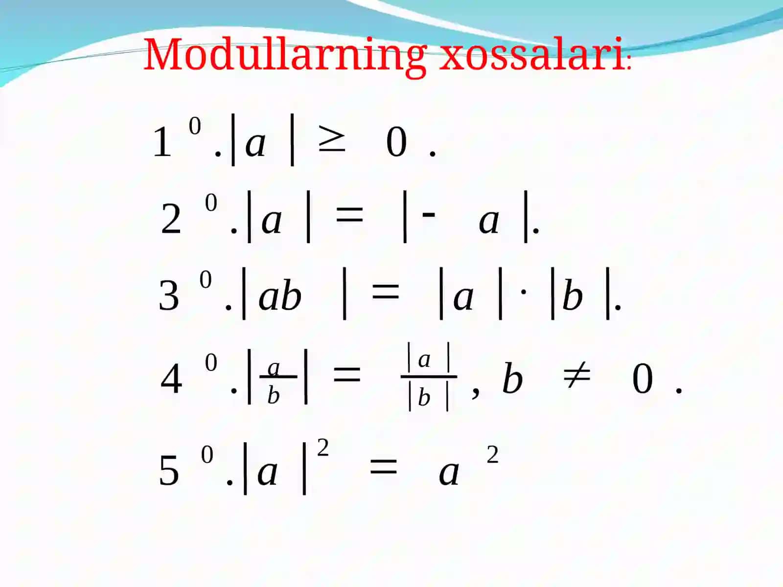 Modulli tengsizliklar 3