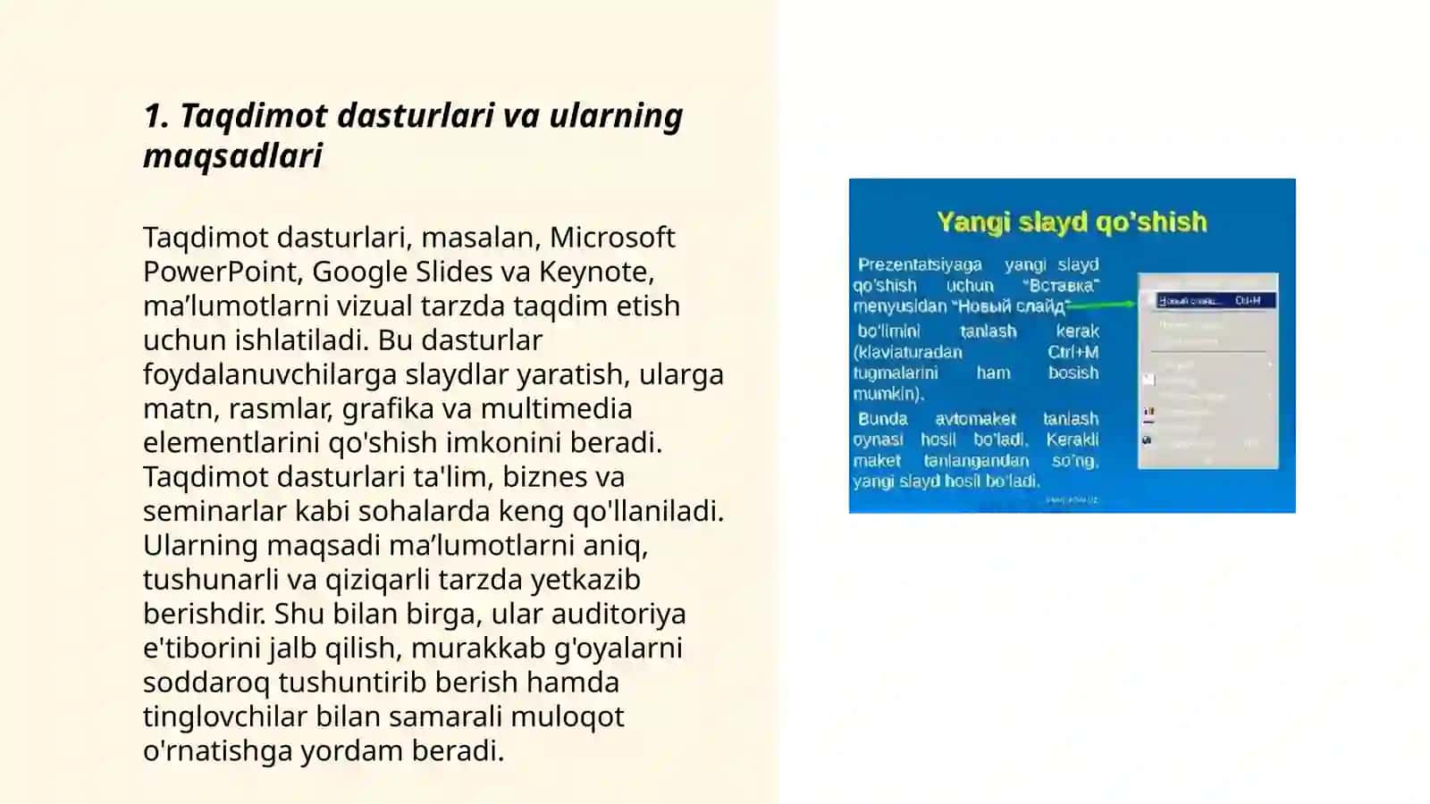 Taqdimot dasturlari 3