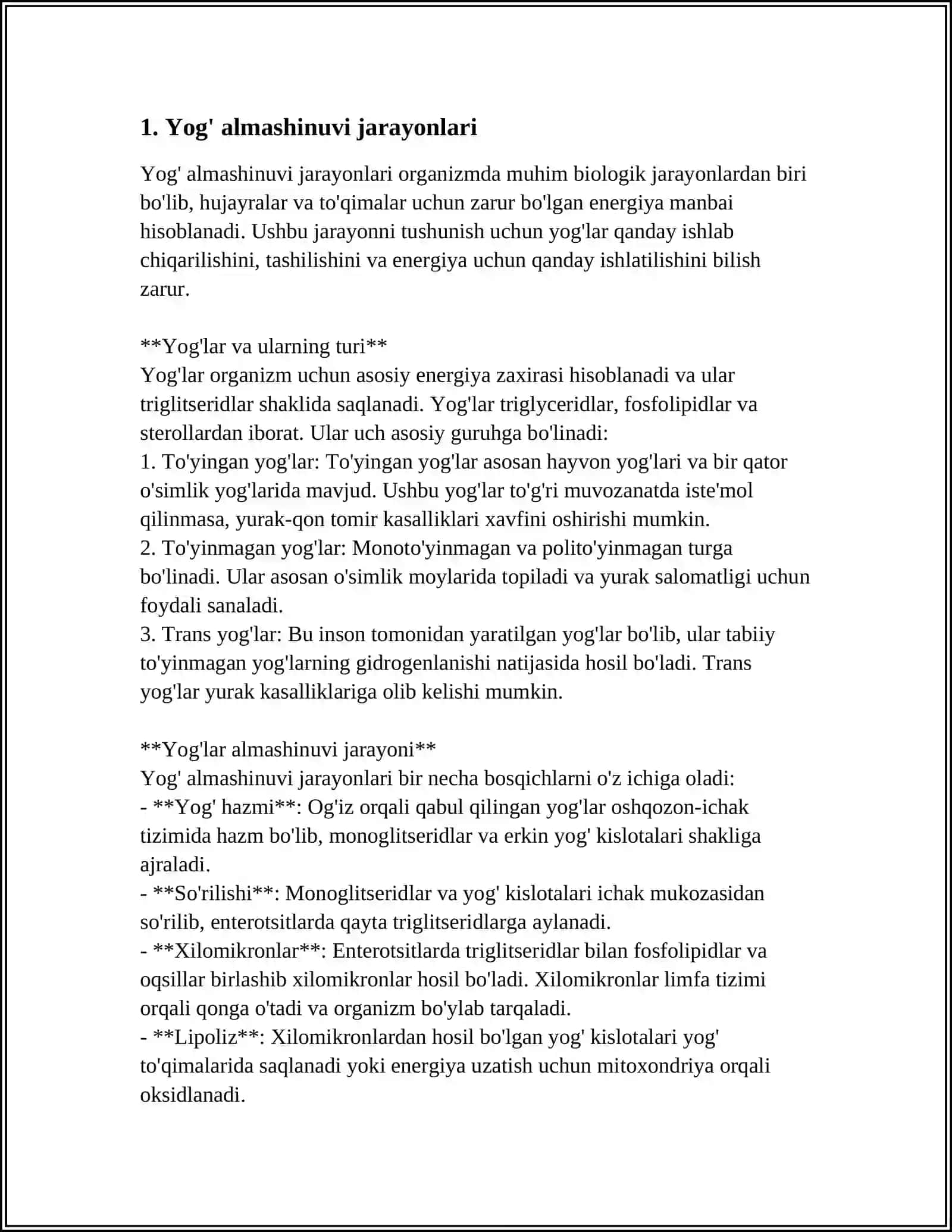 YOG'LAR ALMASHINUVINING IRSIY BUZILISHLARI 3