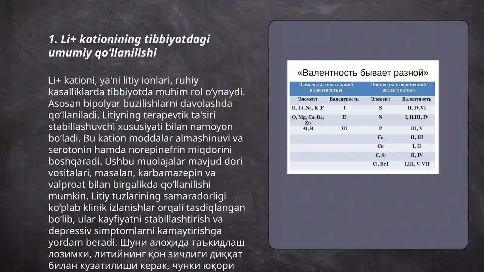 Li+, Na+ kationini tibbiyotda qo‘llanishi va analitik reaksiyalari 3