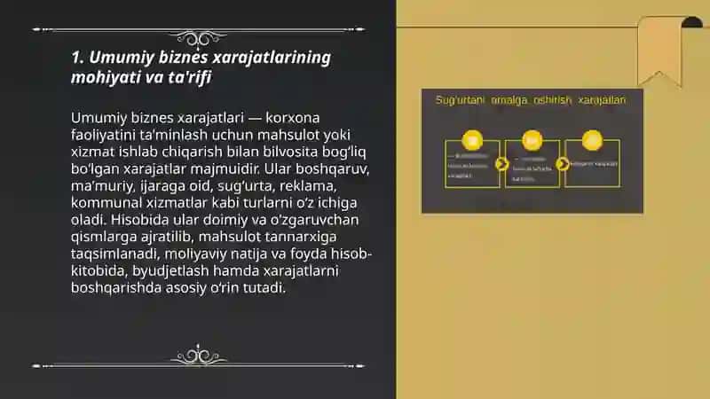 Umumiy biznes xarajatlari: tarkibi, taqsimlanishi, hisobi 3