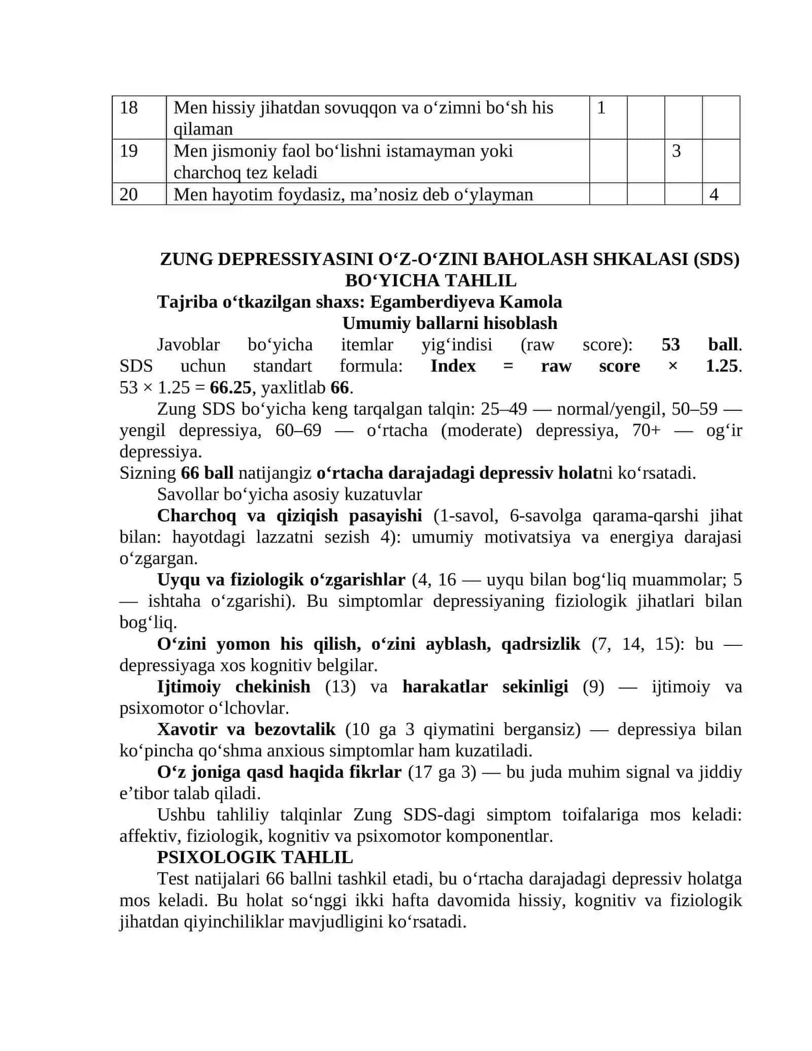 MPS-123 guruh, Egamberdiyeva Kamolan 3
